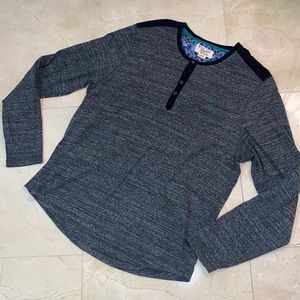 ORIGINAL PENGUIN Heather Dark Grey Long Sleeve Shirt